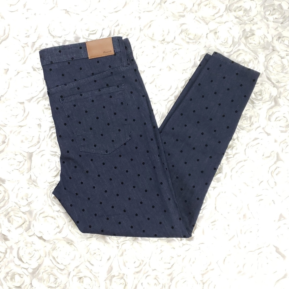 Madewell High Rise Polka Dot Skinny Jeans